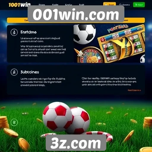 Características principais do site 001win